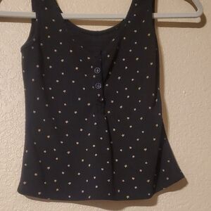 Black Star Pattern Tank Top